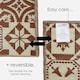 image 5 of Homescapes Outdoor Rug Luxury Waterproof Reversible, For Garden, Tile Mosaic | Brown | Brown and Beige