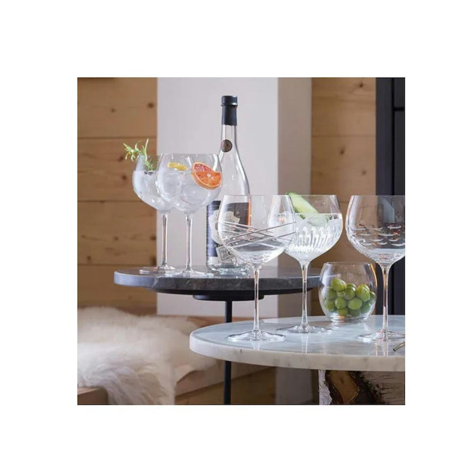 image 1 of LSA Set of 4 Stemmed Balloon Gin Glasses 680ml Clear | Multi | 4