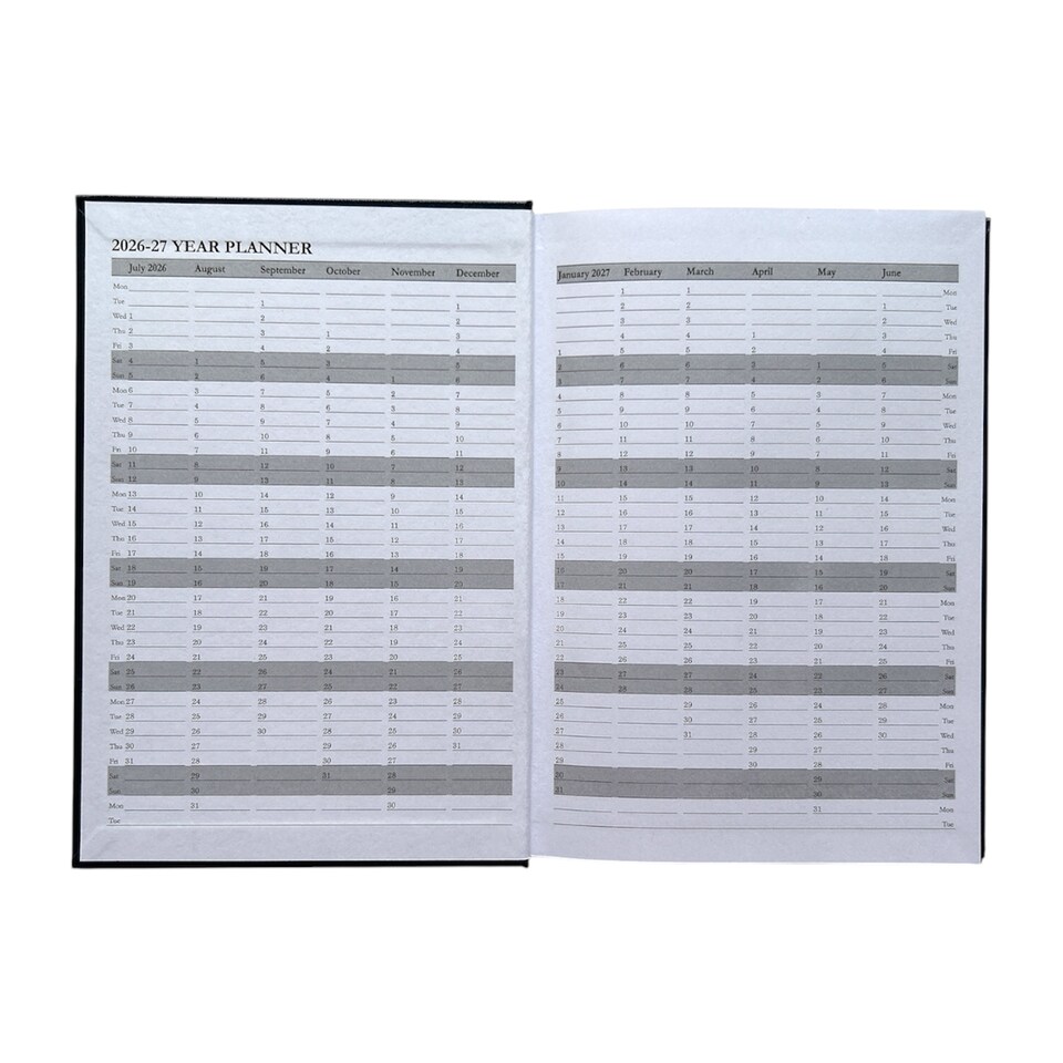 image 1 of Janrax 2026-2027 A5 Day Per Page Blue Academic Diary