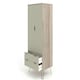 image 5 of Core Products Augusta Driftwood 2 Door, 2 Drawer Wardrobe H176.0cm x W76.5cm x D53.0cm Cream
