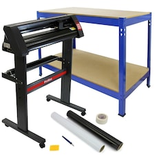 720mm Vinyl Cutter, Weeding Kit, Blue Q-rax Workbench bundle Blue