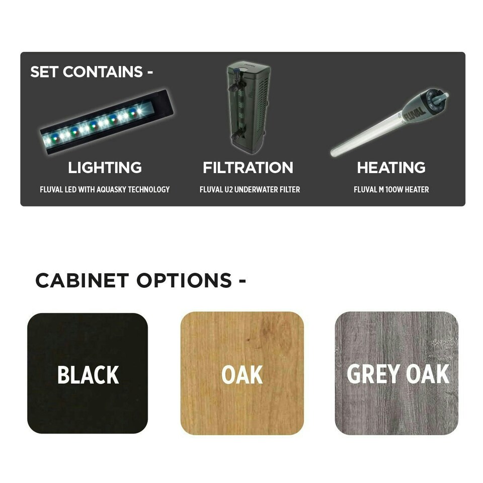 image 1 of Fluval Roma 90 BT LED Aquarium & Cabinet Brown