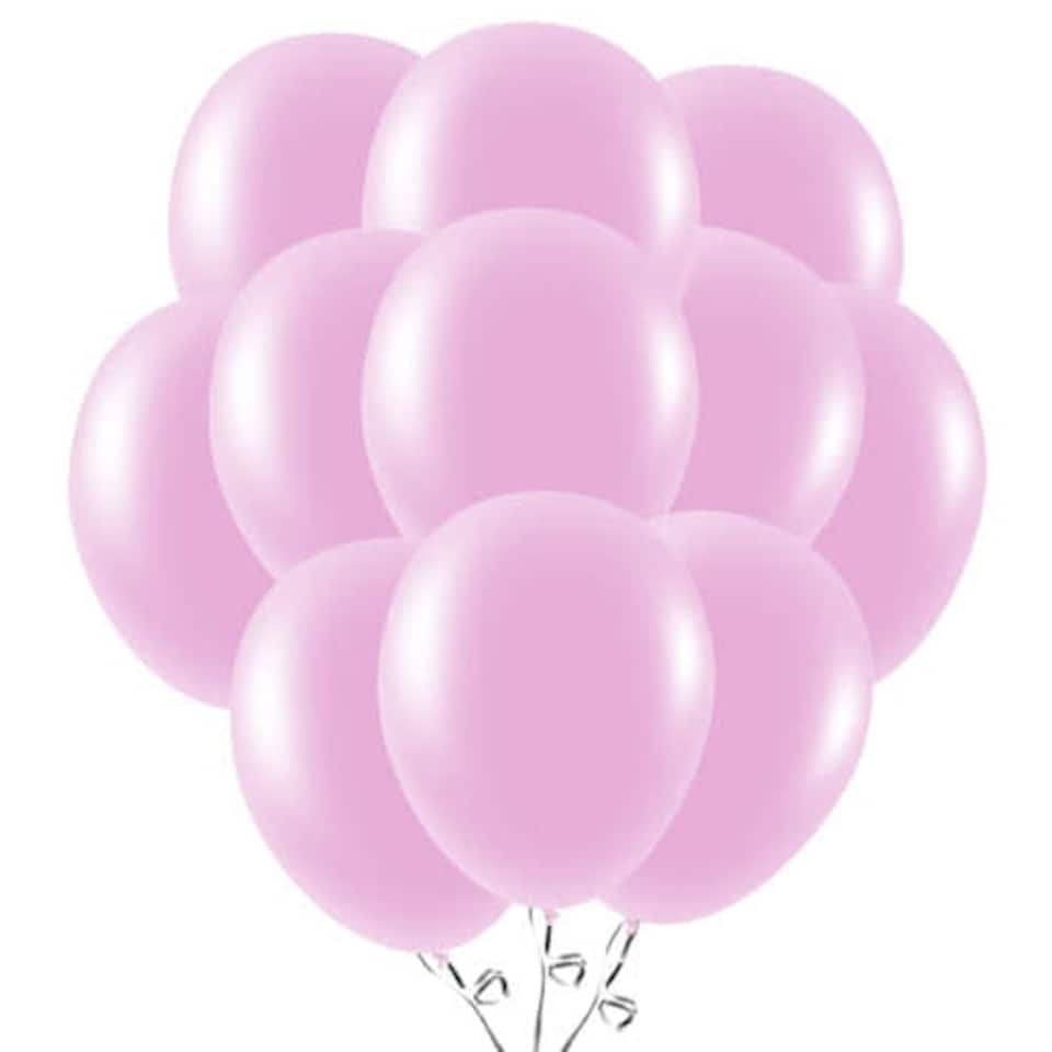 Crystal Pink Latex Balloons 23cm / 9 in - Pack of 50