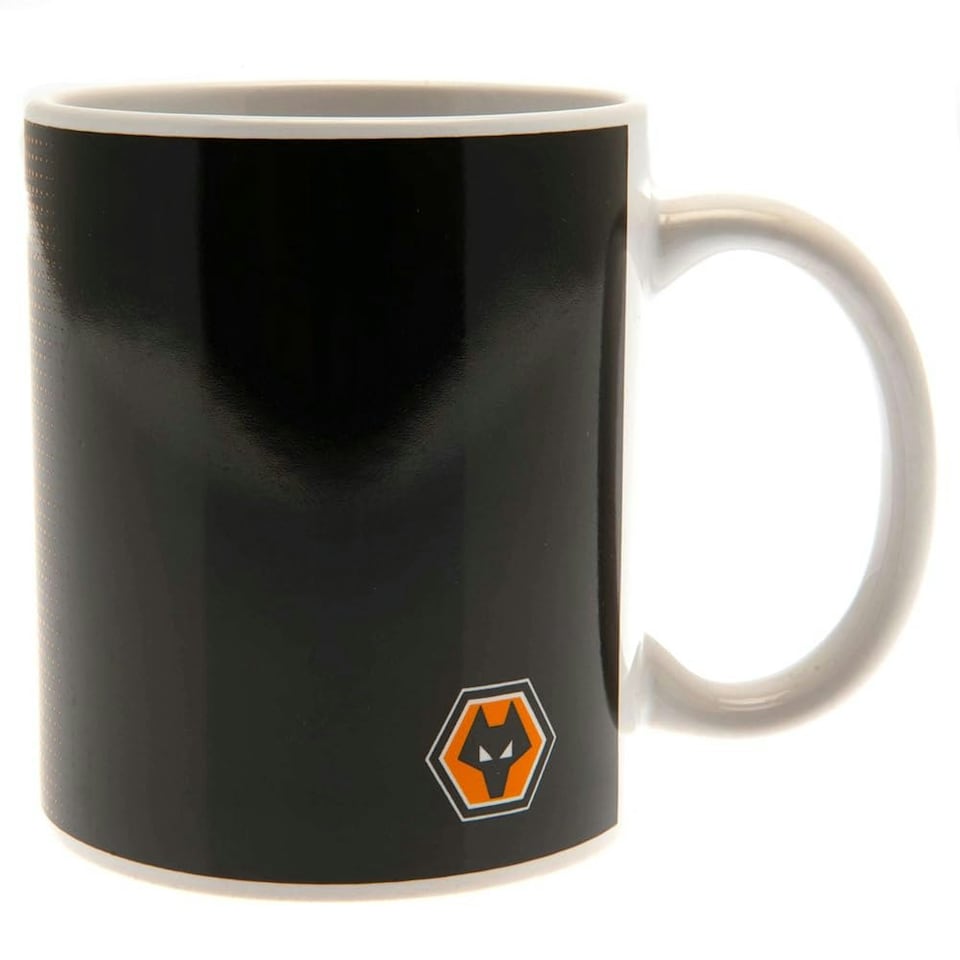 image 1 of Wolverhampton Wanderers FC Half Tone Mug - White/Yellow/Black - One Size