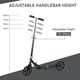image 5 of HOMCOM Kids Scooter Ride On Toy Height Adjustable For 7-14 Years, Black