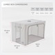 image 7 of Periea ‘Beau’ Folding Collapsible Stackable Fabric Home Storage Boxes with Steel Frames (Grey Tweed, Jumbo)