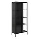 image 1 of Newcastle Tall 2 Door Display Cabinet in Matt Black