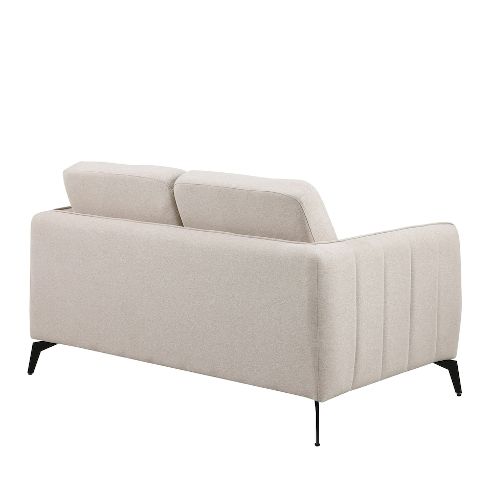 image 1 of Oslo Modern Scandi Style Fabric Living Room 2 Seater Sofa (Beige)