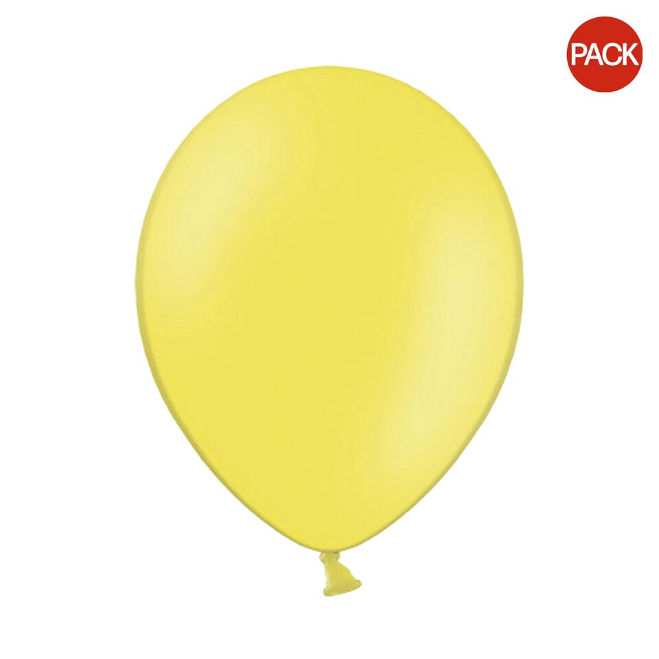 Belbal 10.5 Inch Balloons (Pack Of 100) - Pastel Yellow - One Size Yellow