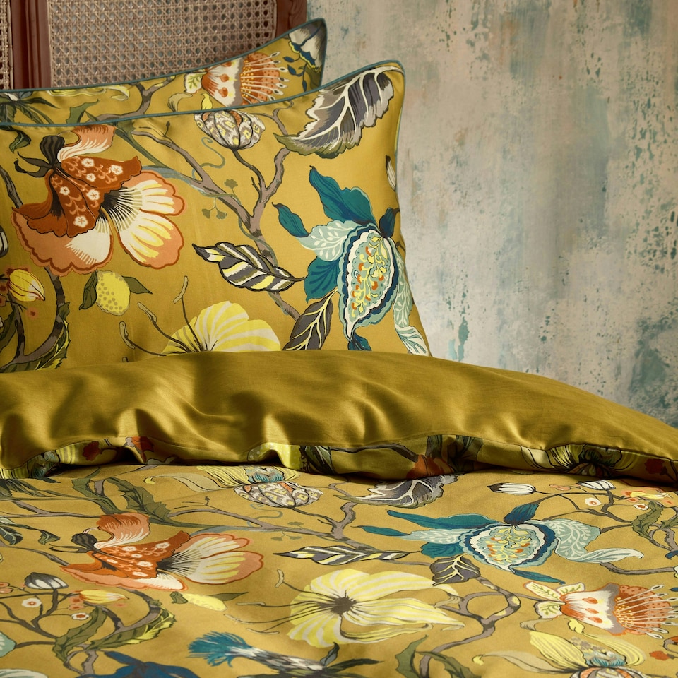 image 1 of Edinburgh Weavers Morton Floral Premium Cotton Sateen King Duvet Cover Set