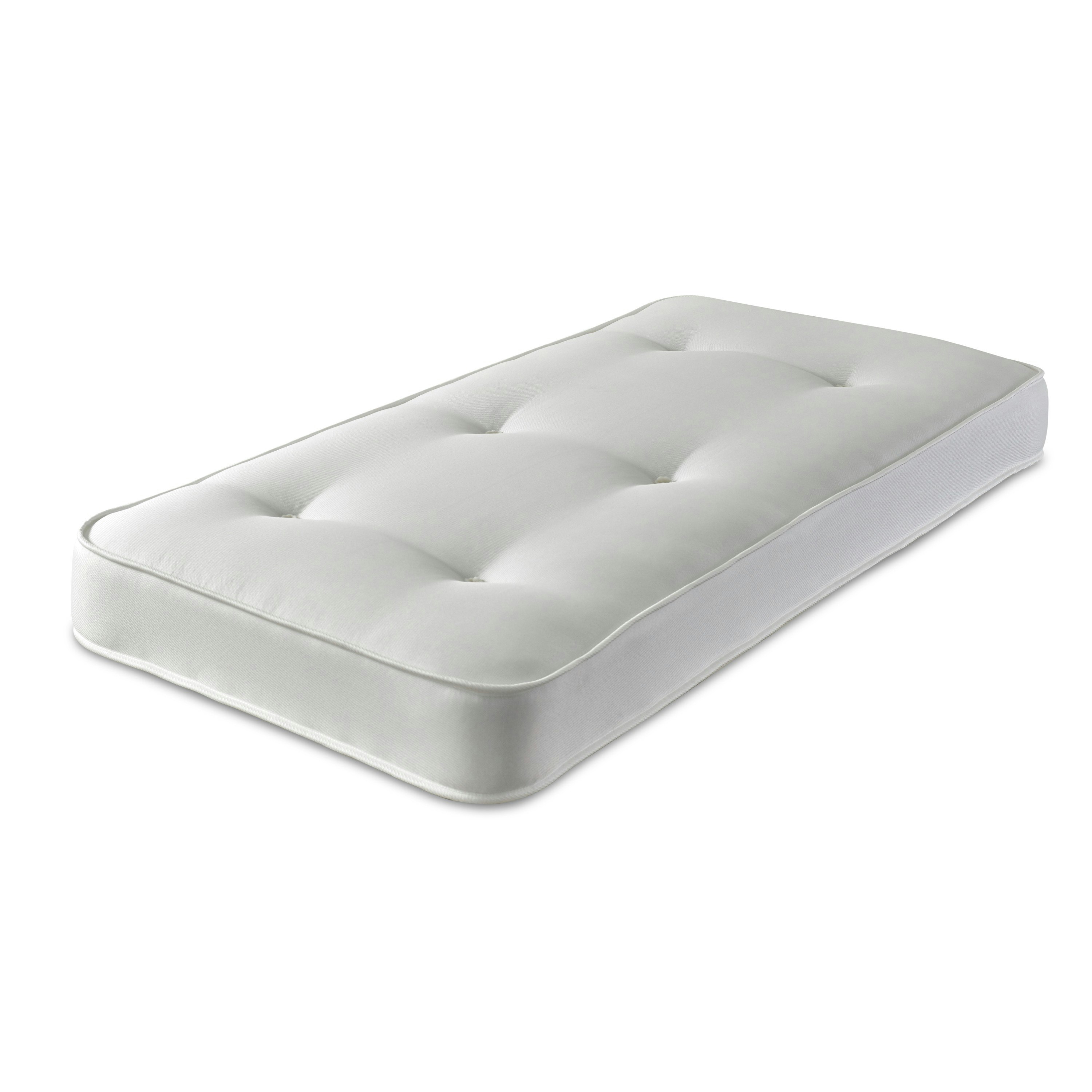 Double-Sided Tufted Innerspring Mattress - 17cm Deep, Medium Comfort | White | Single