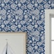image 2 of Country Floral Wallpaper in Blue Blue