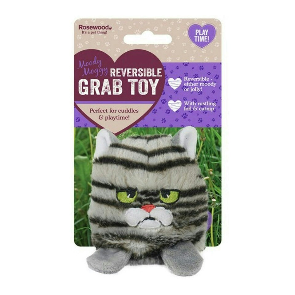 image 1 of Rosewood Moody Moggy Reversible Grab Toy