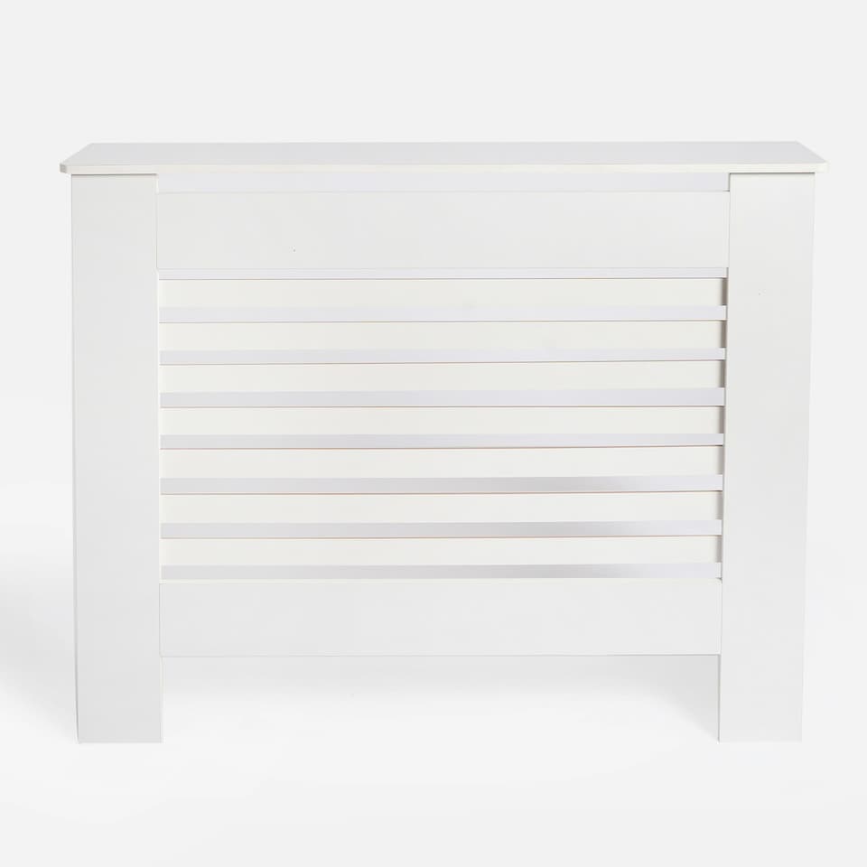 image 1 of OHS MDF Horizontal Slat Grilled Radiator Cover, Medium - White | White