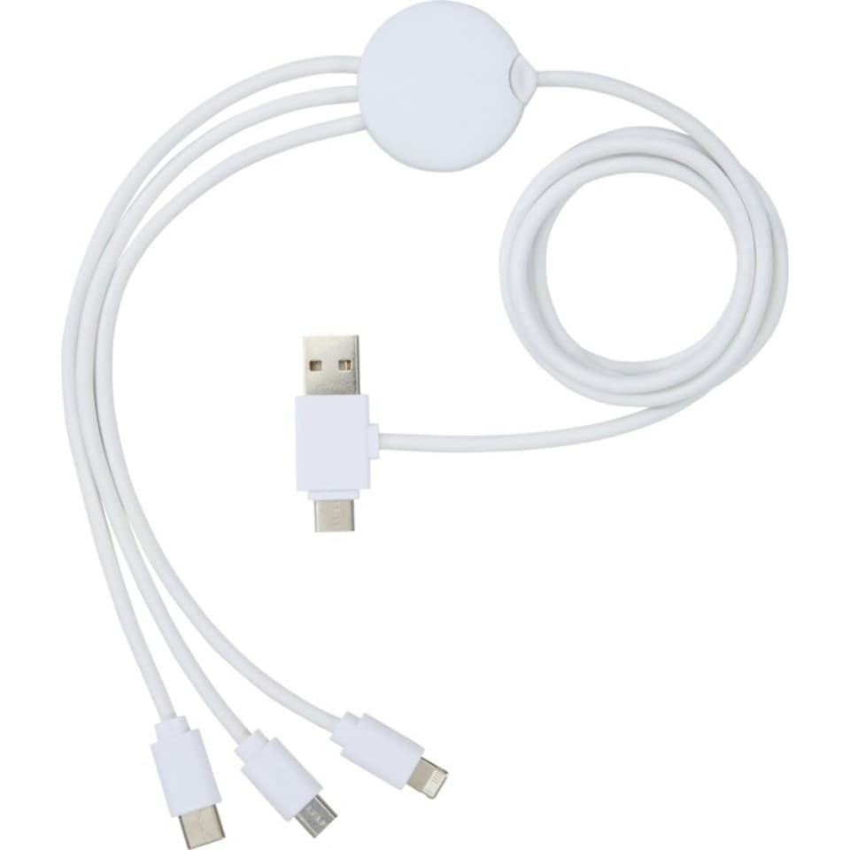 image 1 of Bullet 5 in 1 USB Cable - White - One Size