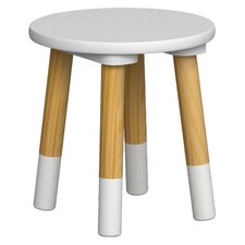 Kids Wooden Stool Seat Round Chair Toddlers Kids Small Children Home Nursery | White | 1 White