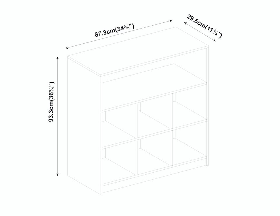 image 1 of Wide 7-Cube Bookcase | Brown | 1