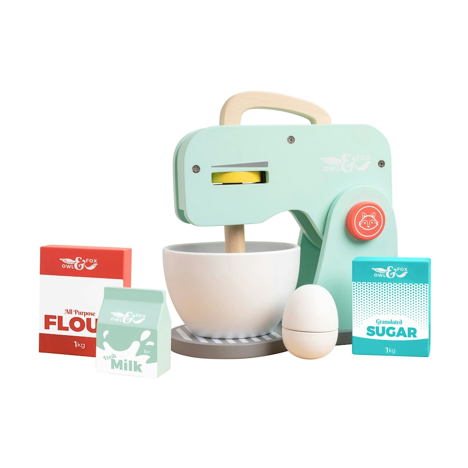 image 1 of Owl & Fox Wooden Baking Set, Toaster Set & Coffee Machine - FSC® certified