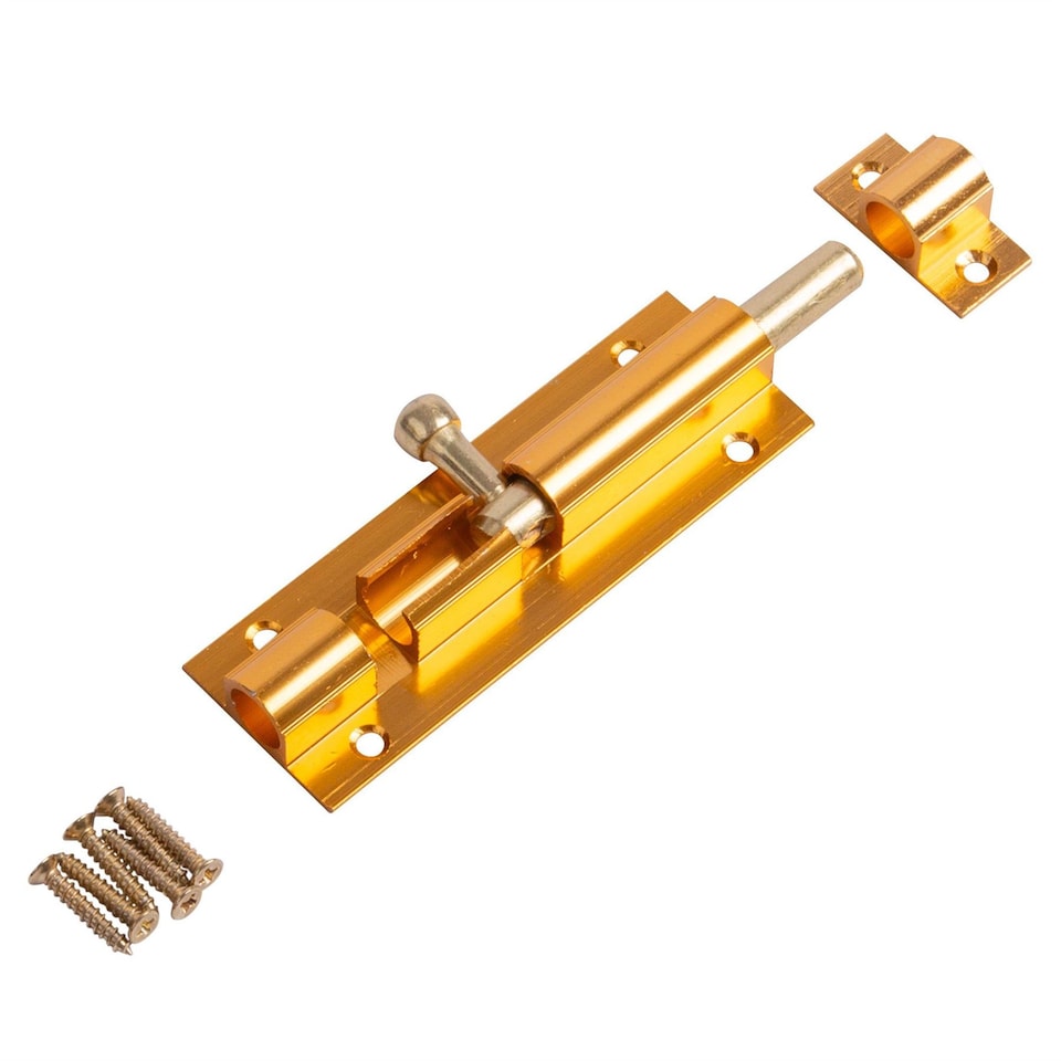 image 1 of Blackspur Brass Barrel Bolt - 76mm - Brass | Gold | Brass