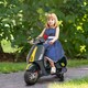 image 2 of AIYAPLAY Vespa Licensed 12V Kids Electric Bike w/ 2 Training Wheels, Green
