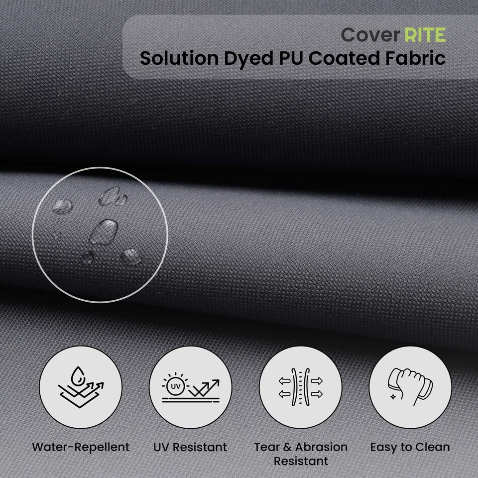 image 1 of Covers&All Button Tufted Round Seat Cushion, Pillows for Patio Benches or Chairs Cushions, 16 x 3 Inch, Grey, Gray