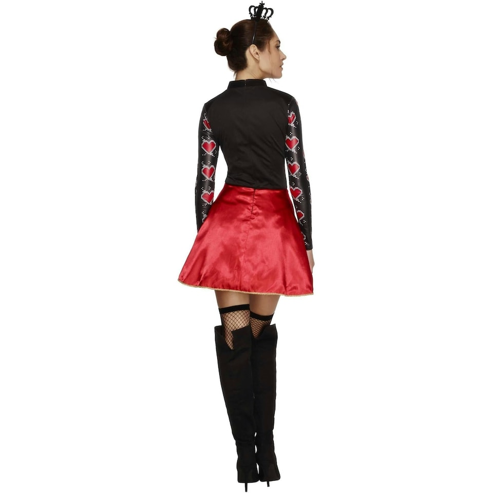 image 1 of Fever Womens/Ladies Queen Of Hearts Costume Set - Black/Red - M M