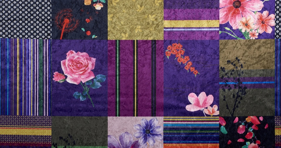 image 1 of Fabric Patchwork 3 Seater Sofa AVICI SHOUT
