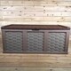 image 3 of HUGE XXL 634 Litre Rattan Sit On Cushion Garden Storage Seat Decking Box In Brown