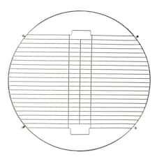 Harbour Housewares 72.5cm Fire Pit BBQ Grill - Round Metal Cooking Grill Steel Mesh for Barbecues, Cooking & Camping