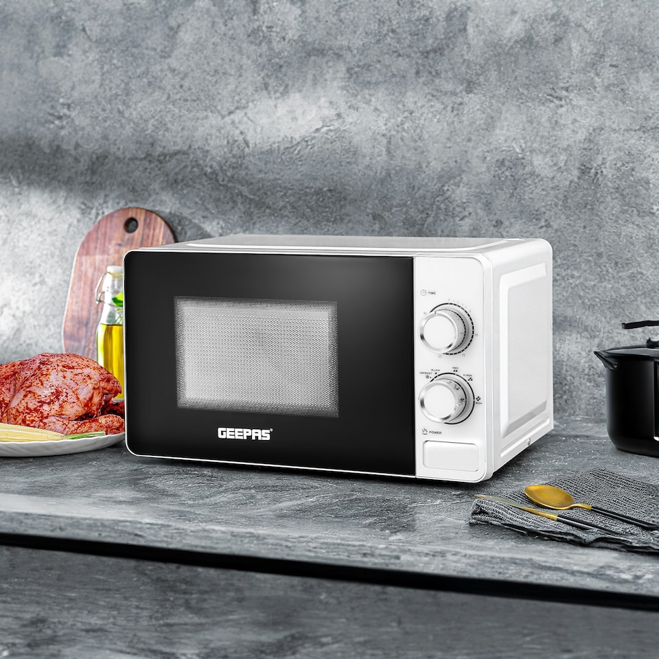 image 1 of GEEPAS Electric Kettle 4 Slice Bread Toaster & Microwave Set| Whute | White