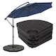 image 1 of GEEZY Round Parasol Base Set of 4 Heavy Duty Weights for Cantilever Umbrella Stands Patio