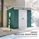 image 6 of Outsunny 6.5 x 4FT Galvanised Metal Garden Shed with Double Sliding Doors and 2 Vents, Lockable Tool Storage House with Foundation Kit, Green