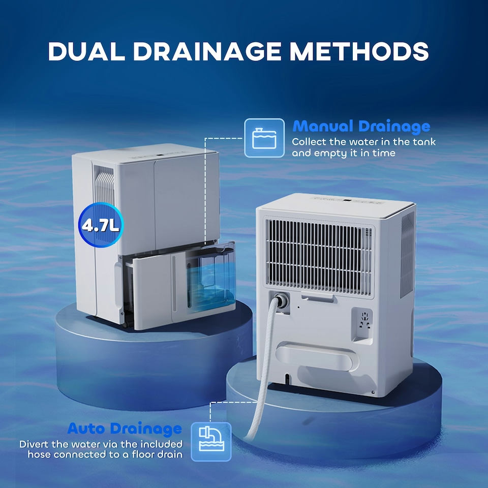 image 1 of HOMCOM 30L Dehumidifier with Filter, Auto Defrost, for Home Laundry Drying