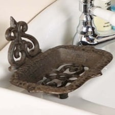 Fleur de Lys Bathroom Soap Dish