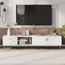 Modern Entertainment Center Console with Stable Storage