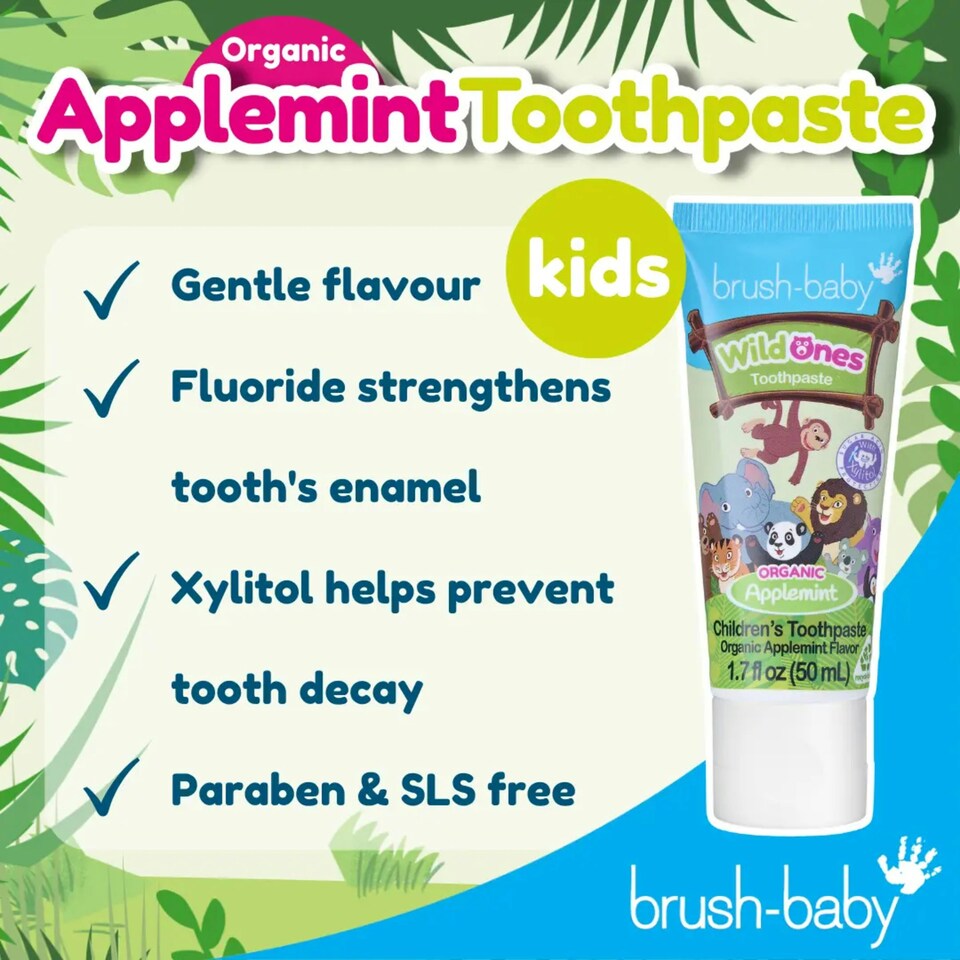 image 1 of Brush Baby WildOnes Applemint Childrens Toothpaste