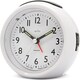 image 1 of Acctim Grace Non-Ticking Sweep Analogue Bedroom Alarm Clock | White | White