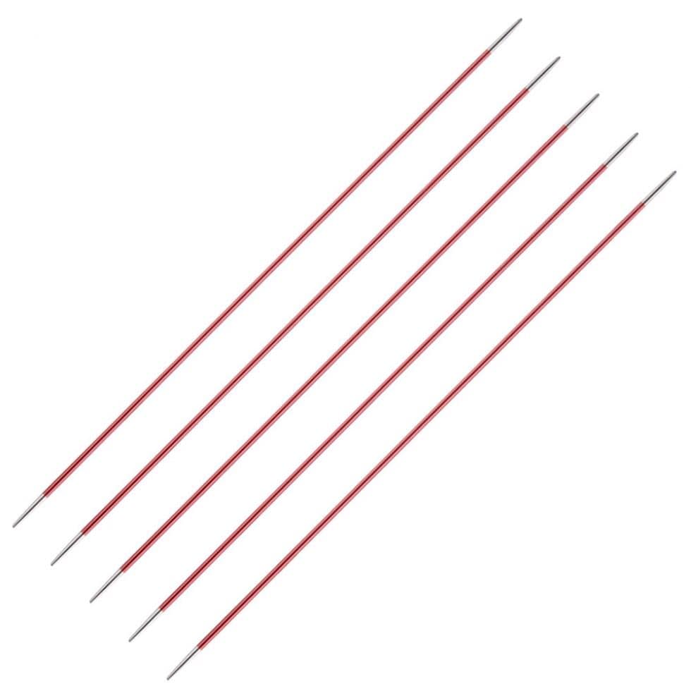 KnitPro ZING DP 15X3.75 - Zing: Knitting Pins: Double-Ended: Set of Five: 15cm x 3.75mm