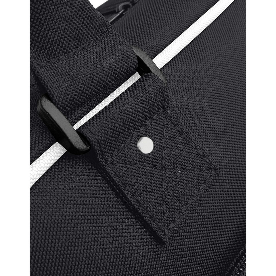image 1 of Bagbase Piped Messenger Bag - Black/White - One Size Black