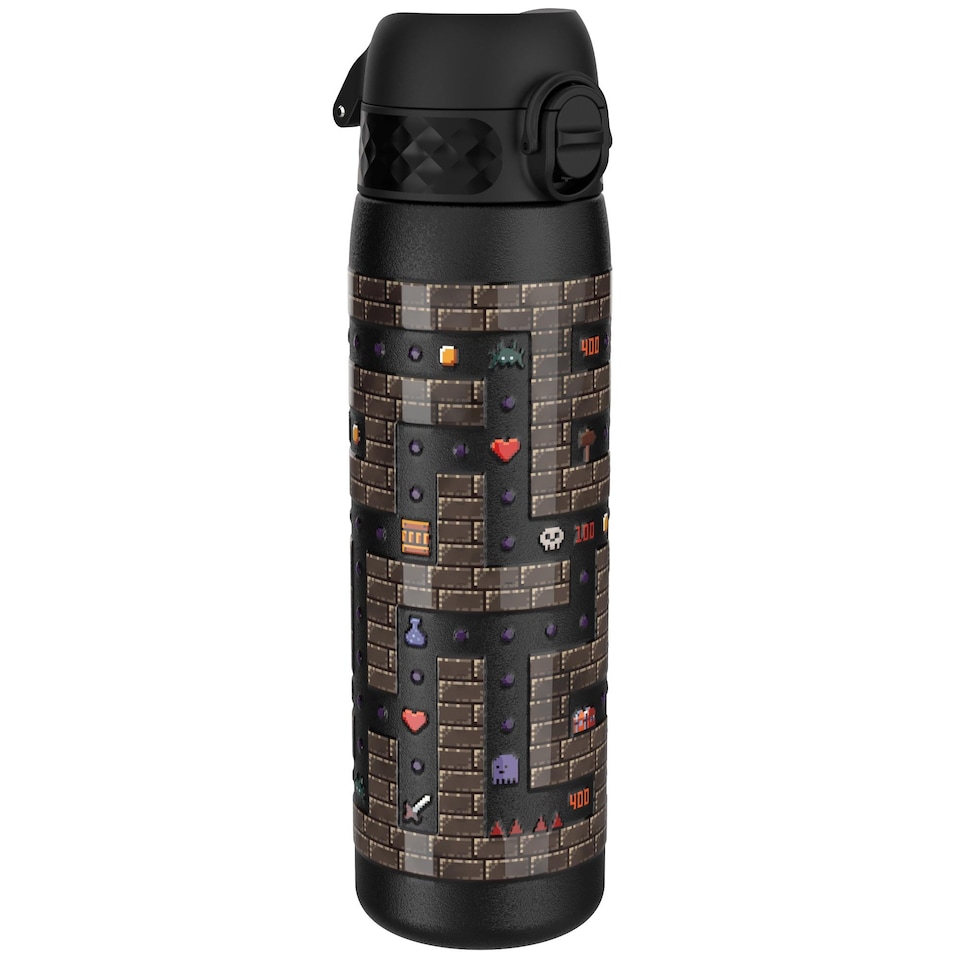 image 1 of Leak Proof Slim Water Bottle, Vacuum Insulated, 500ml (17oz) | Black | Gamer | One Size