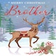 image 1 of Magnificent Stag Embellished Brother Large Christmas Card