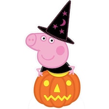 Halloween Peppa Pig Pumpkin and Magical Hat Star Mini Cardboard Cutout 94cm