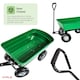 image 7 of Heavy Duty Green Garden Cart with Tipping Barrow Trolley