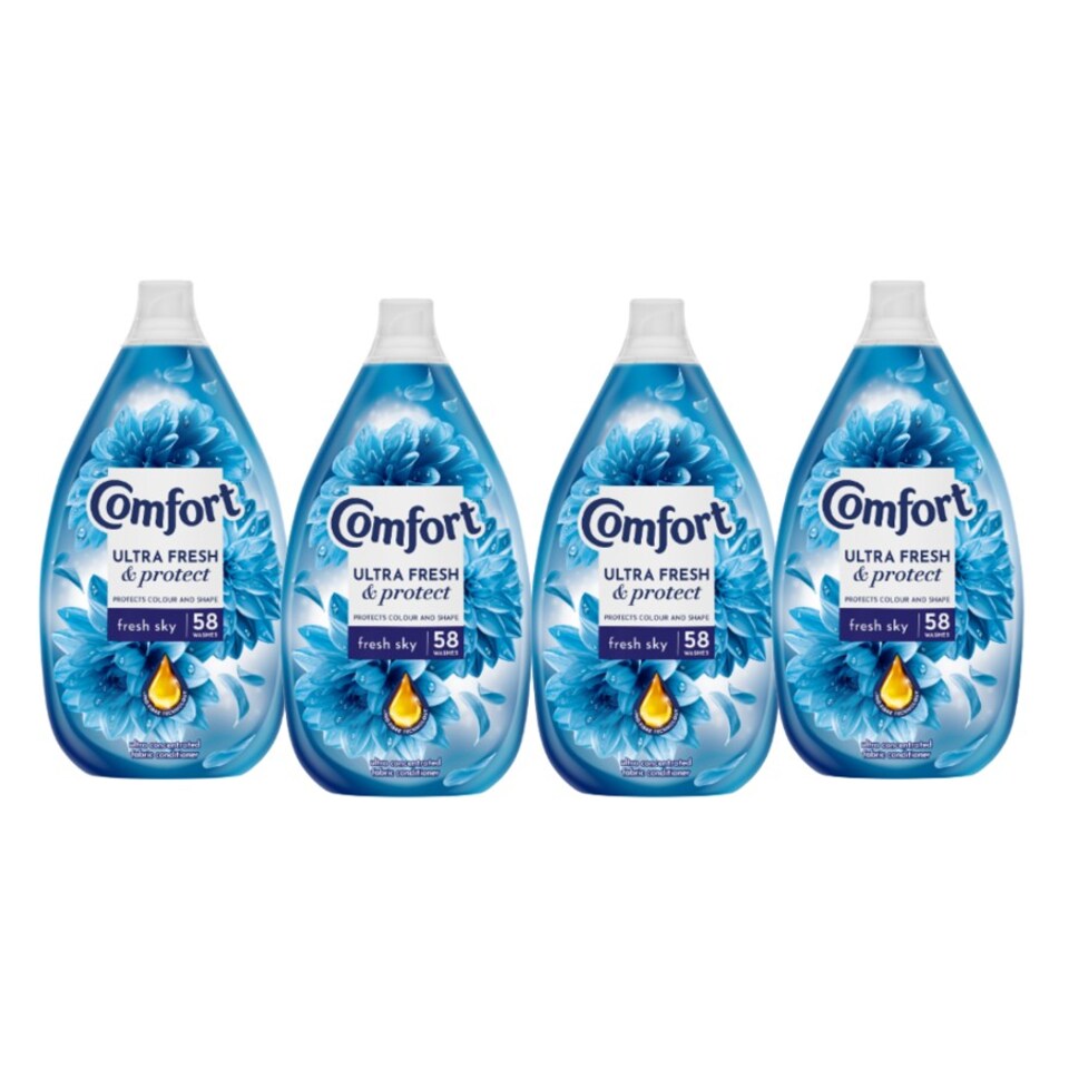 image 1 of Comfort Fresh and Protect Sky Fabric Conditioner 870ml 58 Washes | Blue | 6 - Blue | 6