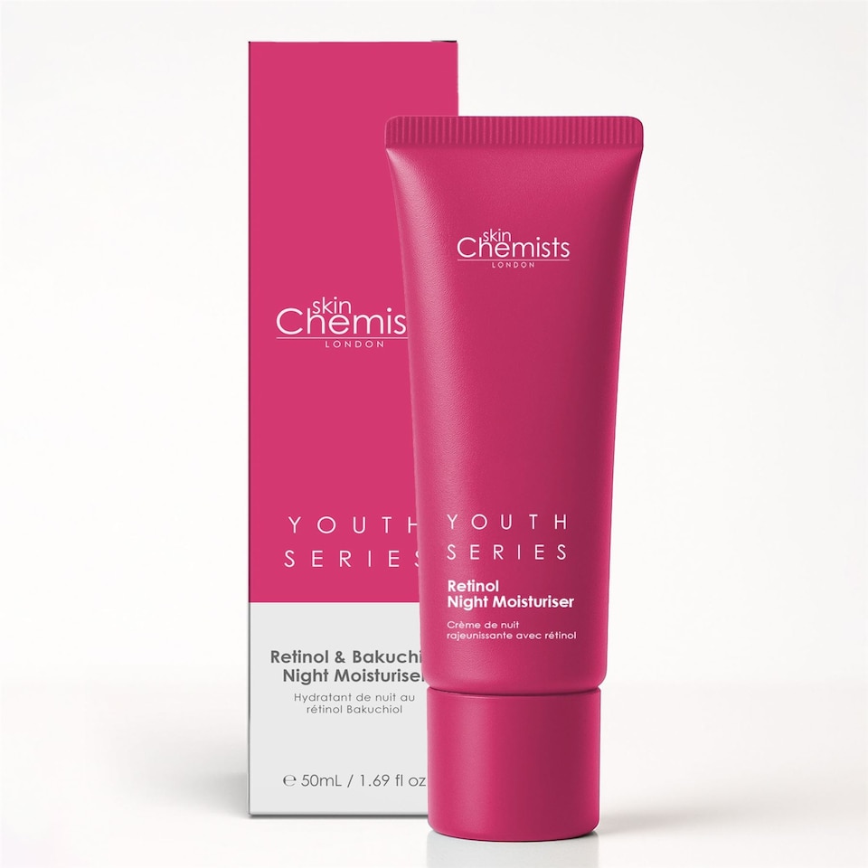 image 1 of skinChemists Retinol & Bakuchiol Anti-Ageing Night Moisturiser 50ml for Cell Regeneration and Fine Lines