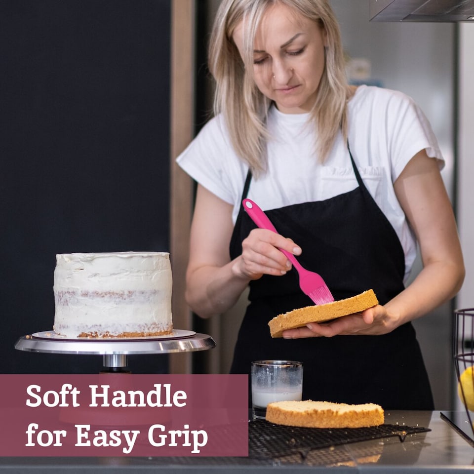 image 1 of Zing Pink Peony Silicone Pastry Brush