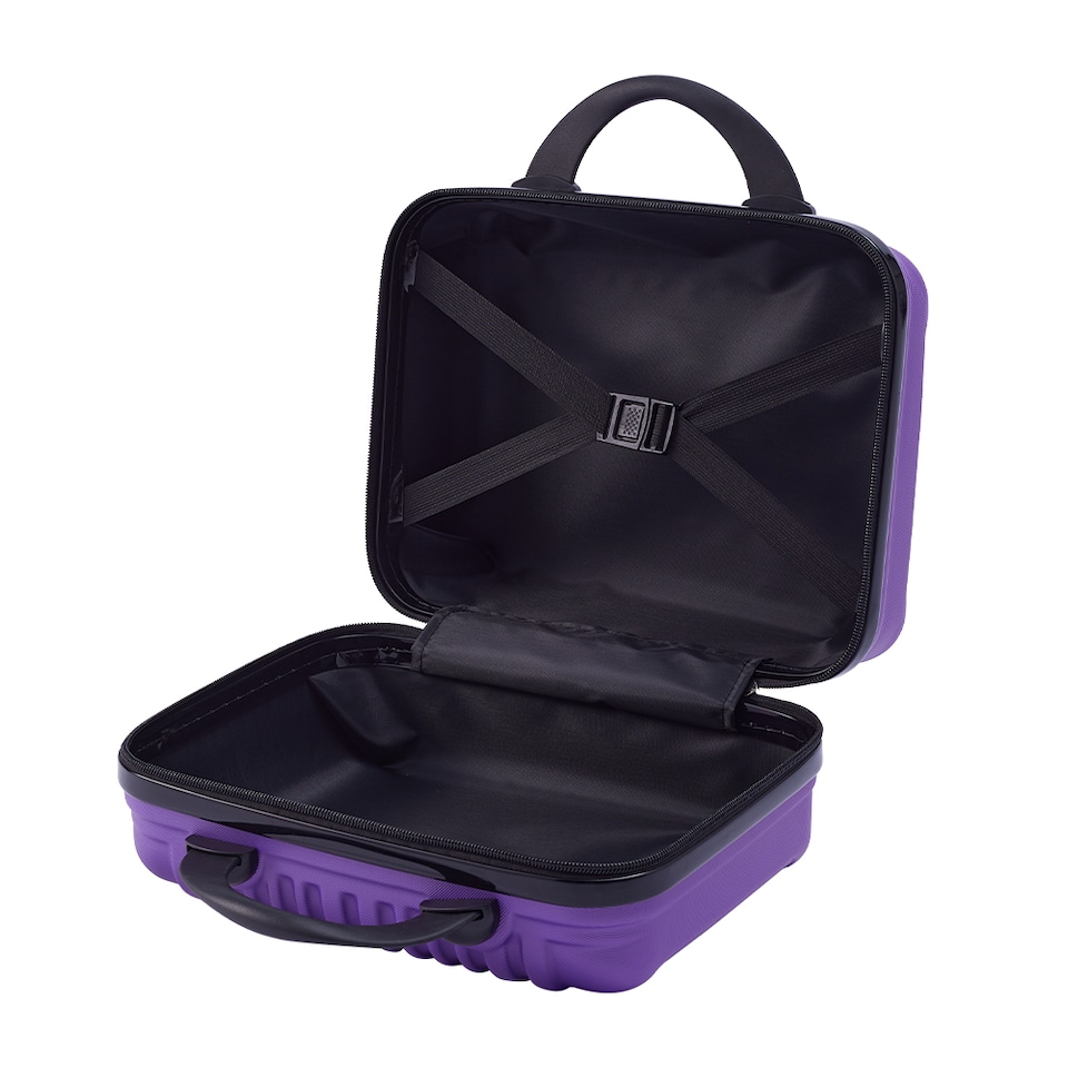 image 1 of Living and Home 2-Piece Hard Shell Suitcase Set - Purple 20" & 14"