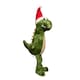 image 1 of 1.17m Humongous Green Standing Christmas Dinosaur with Santa Hat