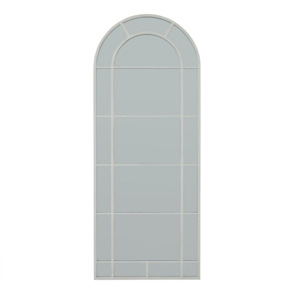 image 1 of Large Arched Window Mirror - Wood - L4 x W80 x H200 cm - White White
