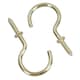 image 4 of 38mm Cup Hook Screws Picture Curtain Hangers Fasteners Brass Coated 75pc